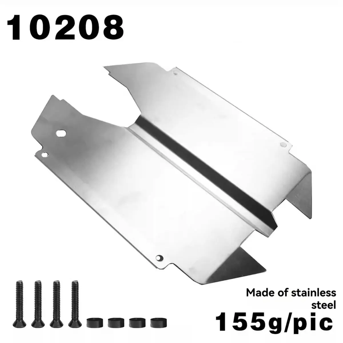 RC カー ステンレススチール シャーシ アーマー プロテクター 1/10 10208 RC カー アップグレード パーツ アクセサリー用 [sgqu-Toy]