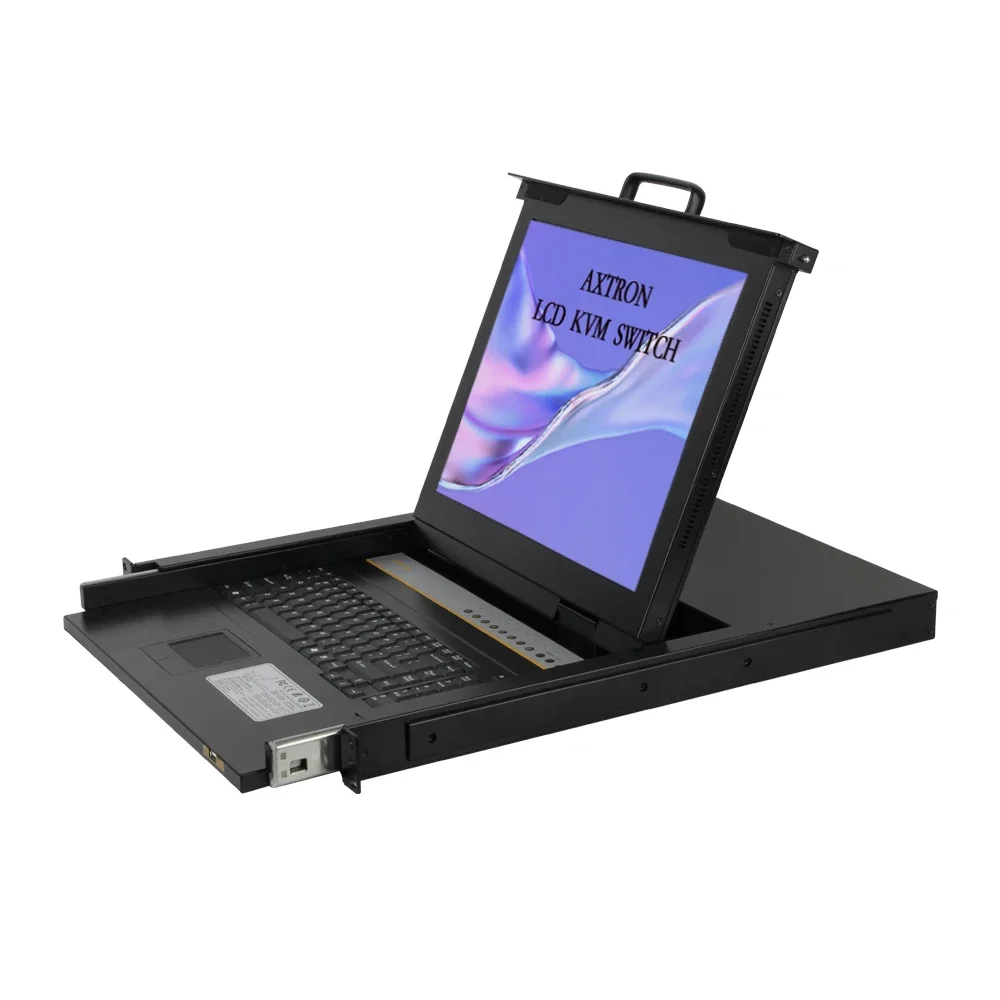 

1U Hotkey LCD KVM Switch With 4 8 16 Ports VGA Console For 4K 15.6 17 17.3 18.5 19 Inch Displays In Stock