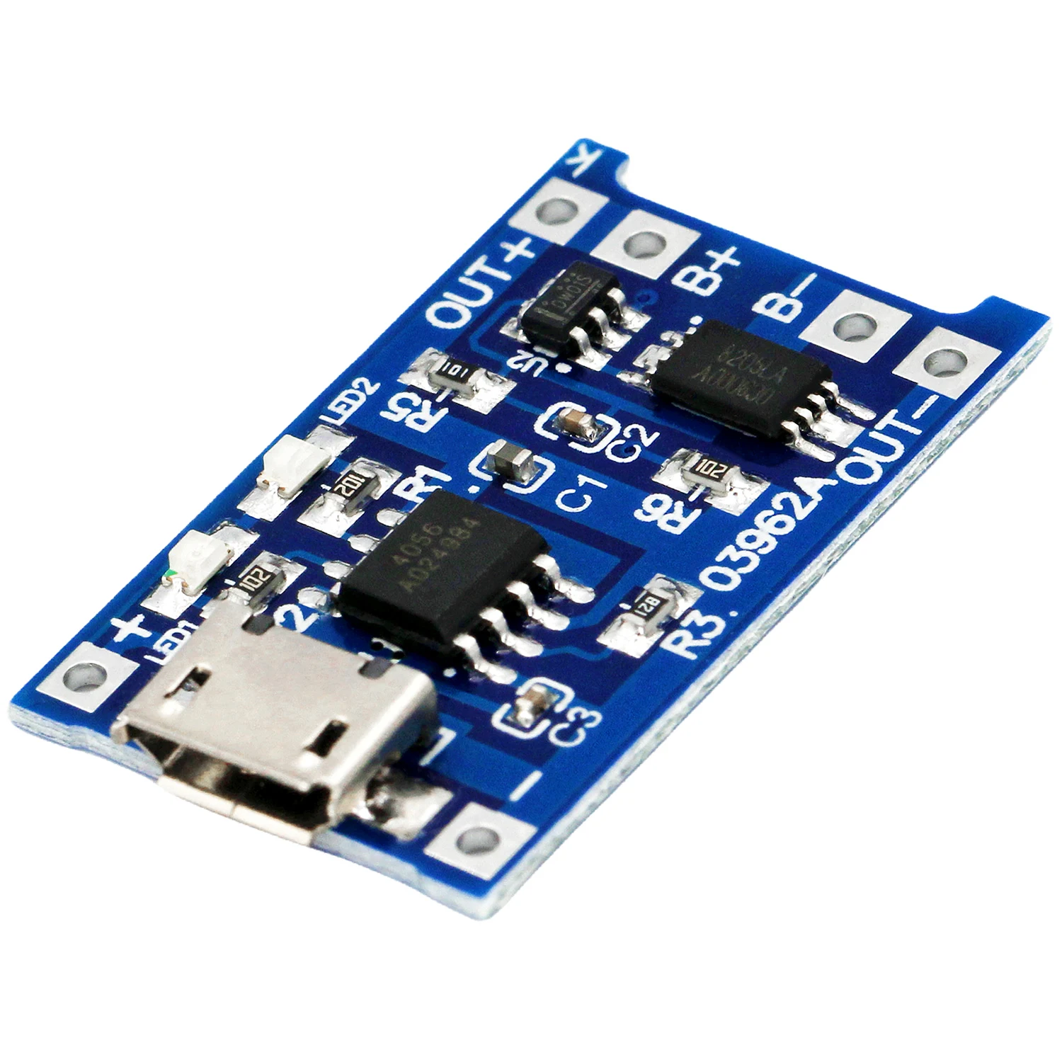 TP4056 5V 1A Micro USB 18650 Lithium Battery Charging Board Charger Module with Protection Dual Functions 1A Li-ion