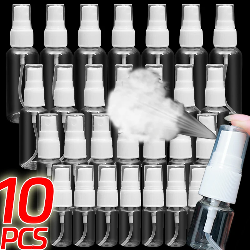 

Прозрачный флакон с пульверизатором пластиковая многоразовая бутылка, портативный дорожный распылитель для духов, спрей, увлажняющий косметический контейнер