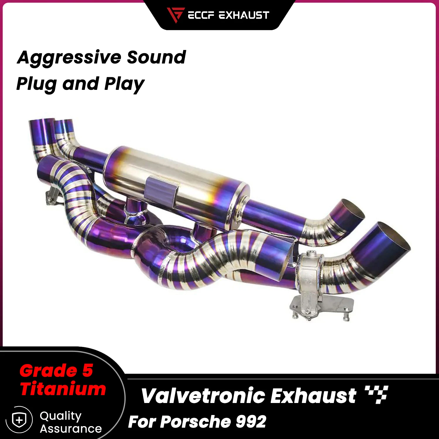 

Sporty TItanium OEM Valved Catback Exhaust for Porsche 992 Unleash True Exhaust Performance Easy Installation