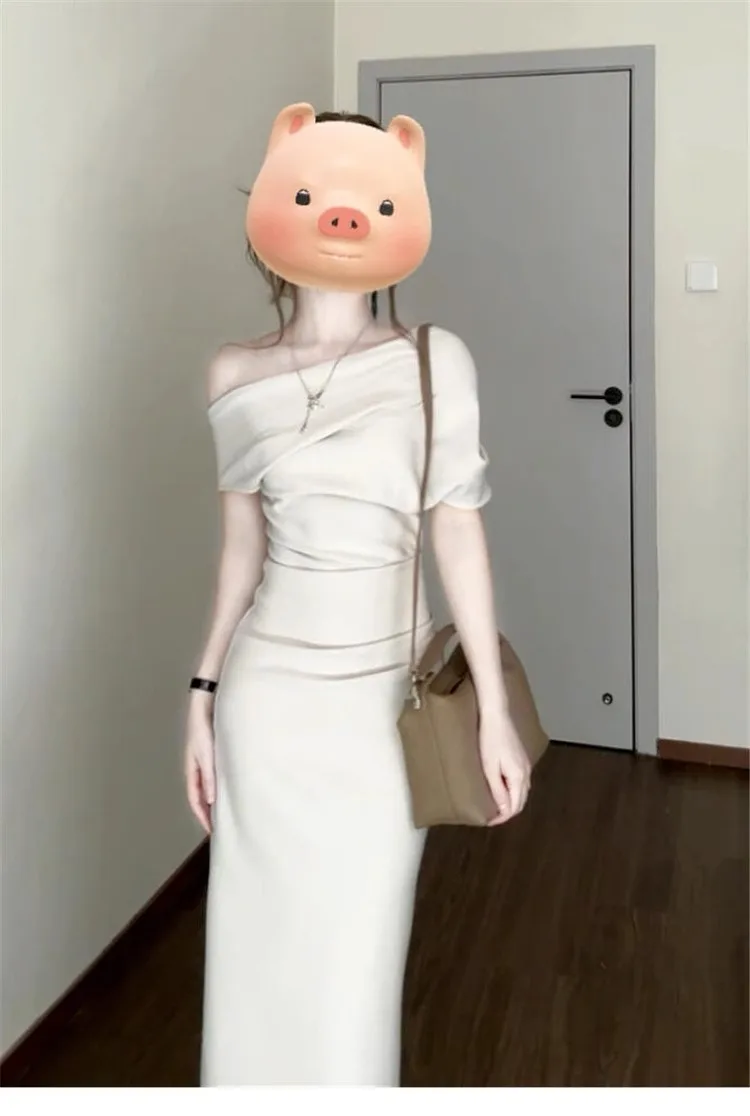 Vestidos de manga curta das mulheres noite 2025 mulher primavera boêmio crochê laço-up bloqueio vestido fofo em camadas retro mori menina y2k