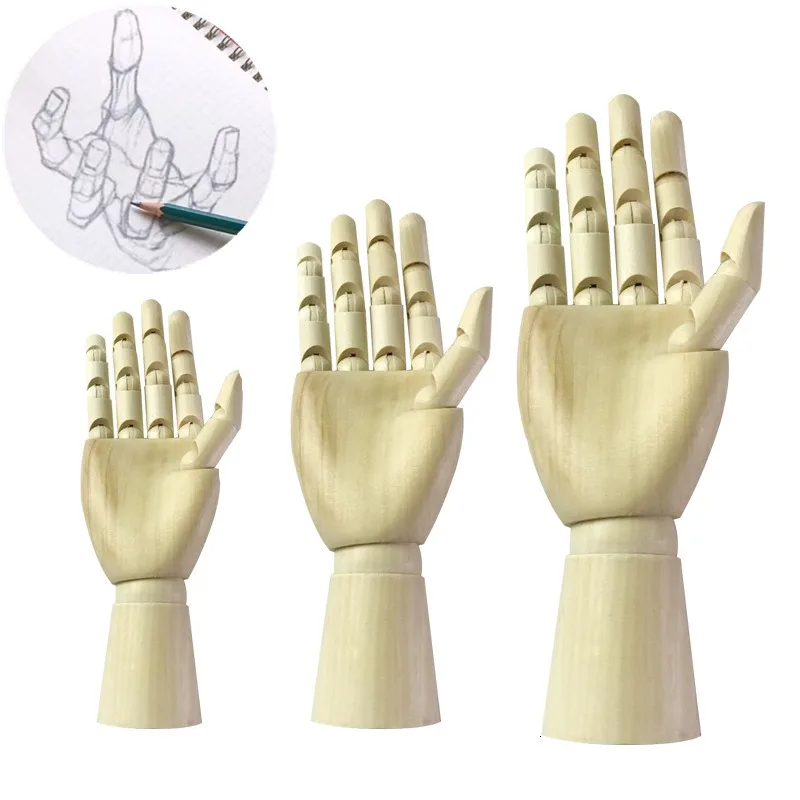 

7/10/12 Inch Solid Wood Sketch Comic Hand Model Art Supplies Tools Still Life Sketching Art Student Comic Copy Painting Tools