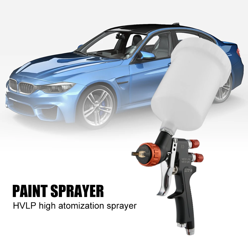 Aerógrafo para pintura de carro, pistola de pulverização com revestimento por gravidade, ferramenta pneumática para carro, pulverizador de escova de ar, metal multifuncional, atomização hvlp