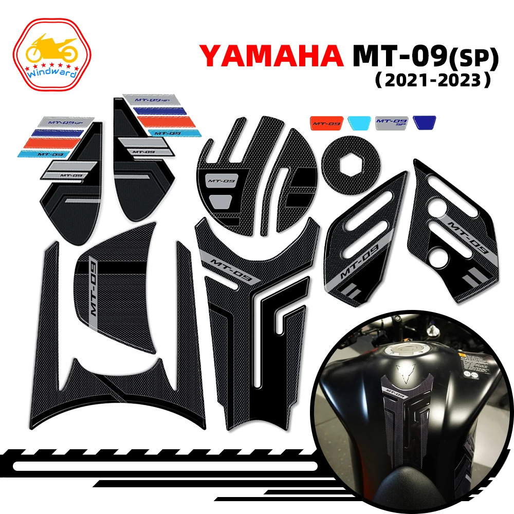

Protection Decorative 3D Stickers tank pad heel pad Compatible Fits For Yamaha MT-09 2021 2022 2023 MT09 SP 21-23 FZ09