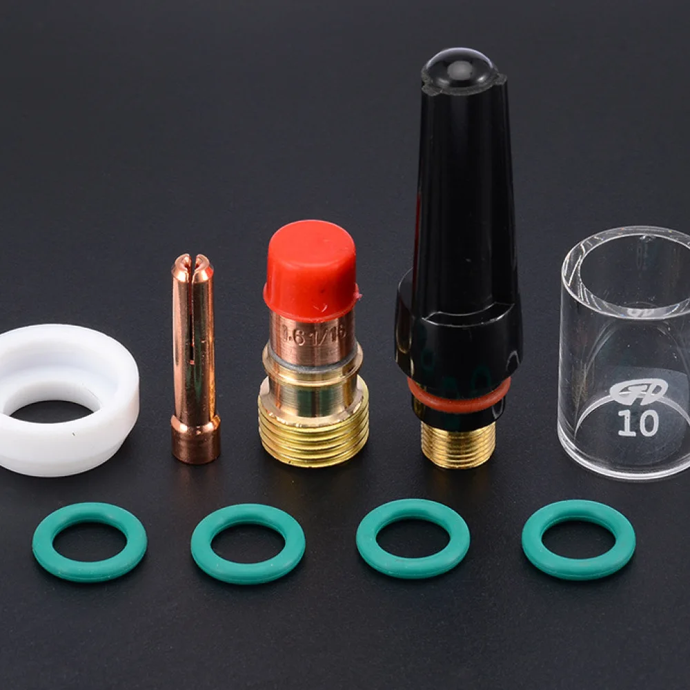 TIG Welding Torch Kit For WP17 WP18 WP26 Accessories Tungsten Electrode Clamp Diffuser Mesh Connector Metal Work Consumables