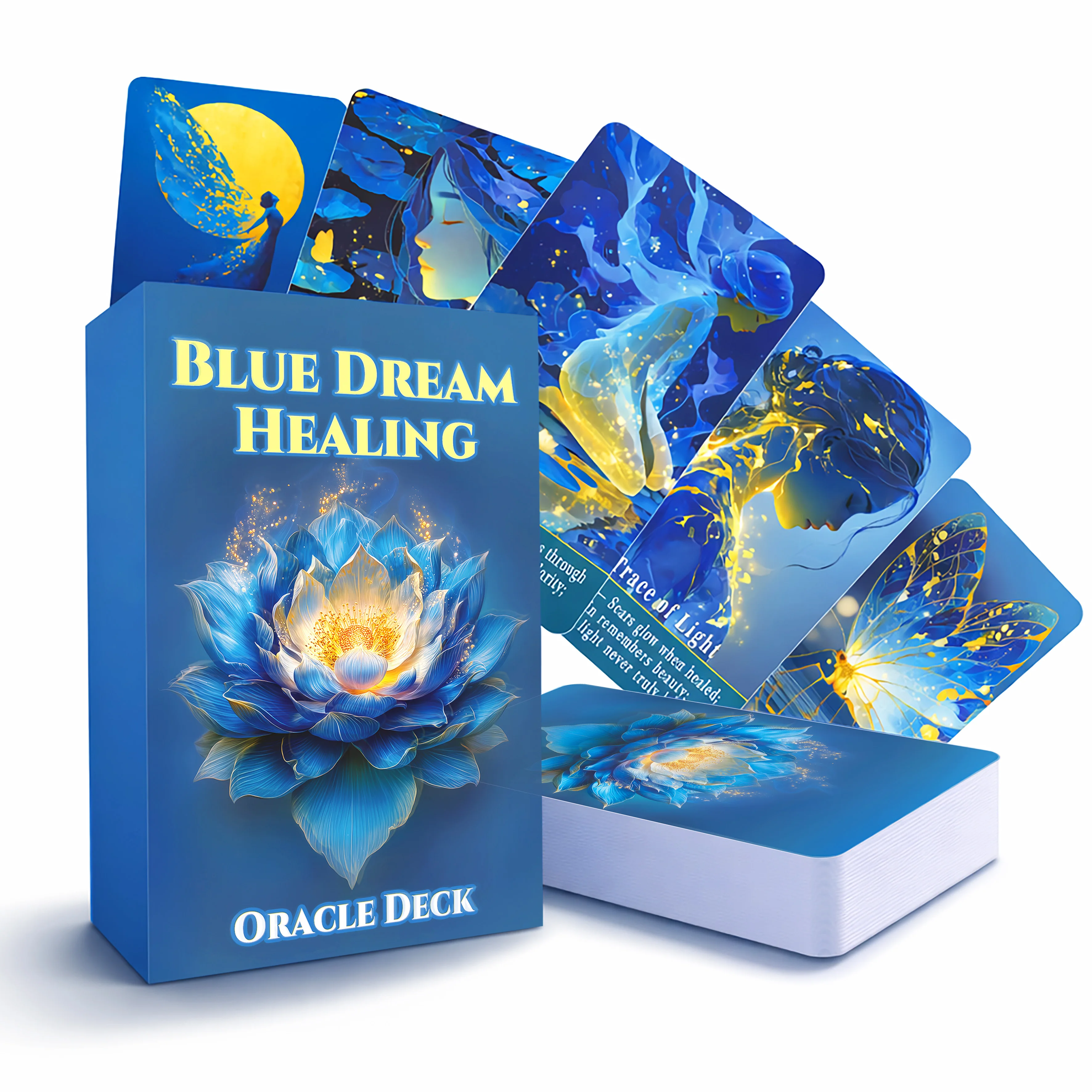 Cartas de oráculo Blue Dream para principiantes, 80 cartas de oráculo del tarot, cartas de adivinación para guía espiritual, lecturas diarias