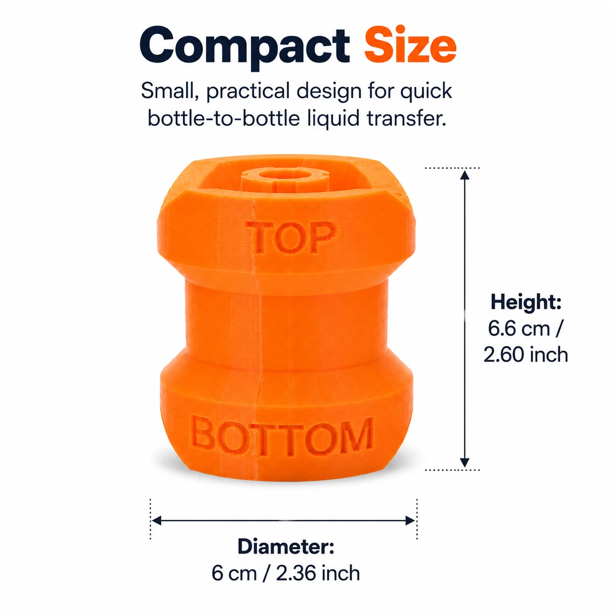 Reusable Bottle-to-Bottle Liquid Transfer Connector, Quick Easy Pouring Funnel Adapter for Detergent, Cleaning Liquids
