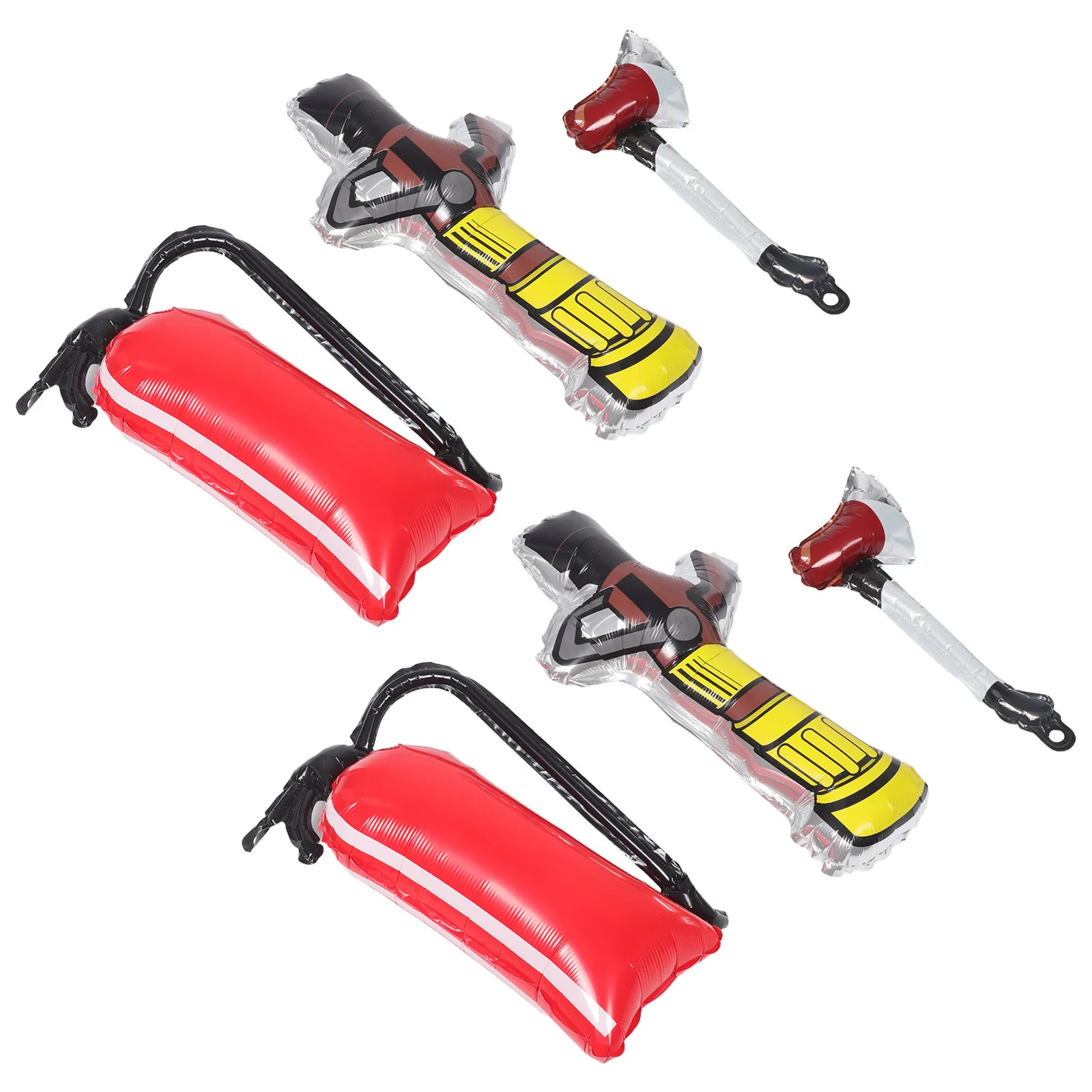 

6Pcs Fire Hydrant Inflatable Props Firefighter Birthday Party Decorations Rescue Emergency Supplies Fire Truck Party Favors