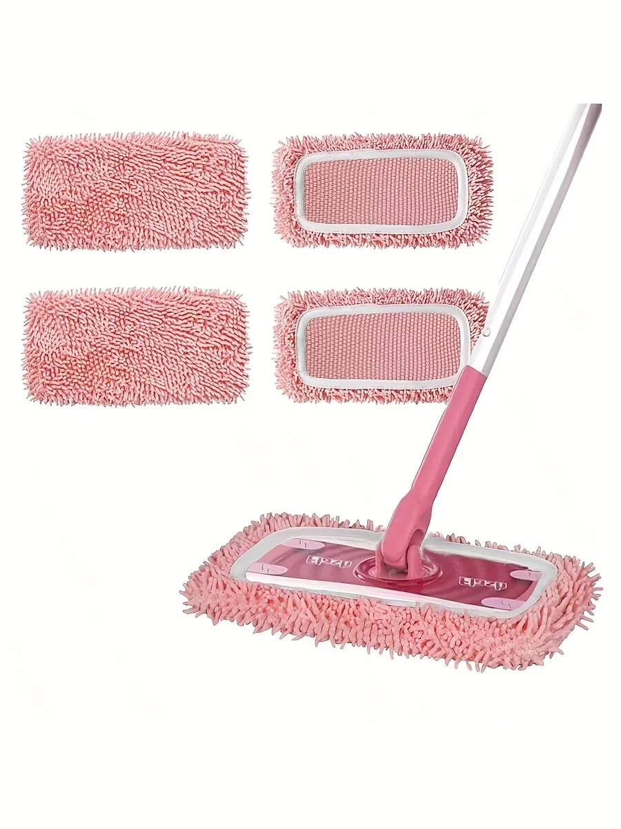 2 stücke Trockenen Kehren Tuch Chenille Mopp Tuch Abdeckung Set Swiffer Wiederverwendbare Pads Trockenen Kehrmaschine Waschbar Nachfüll Pads für hause – Detail 1