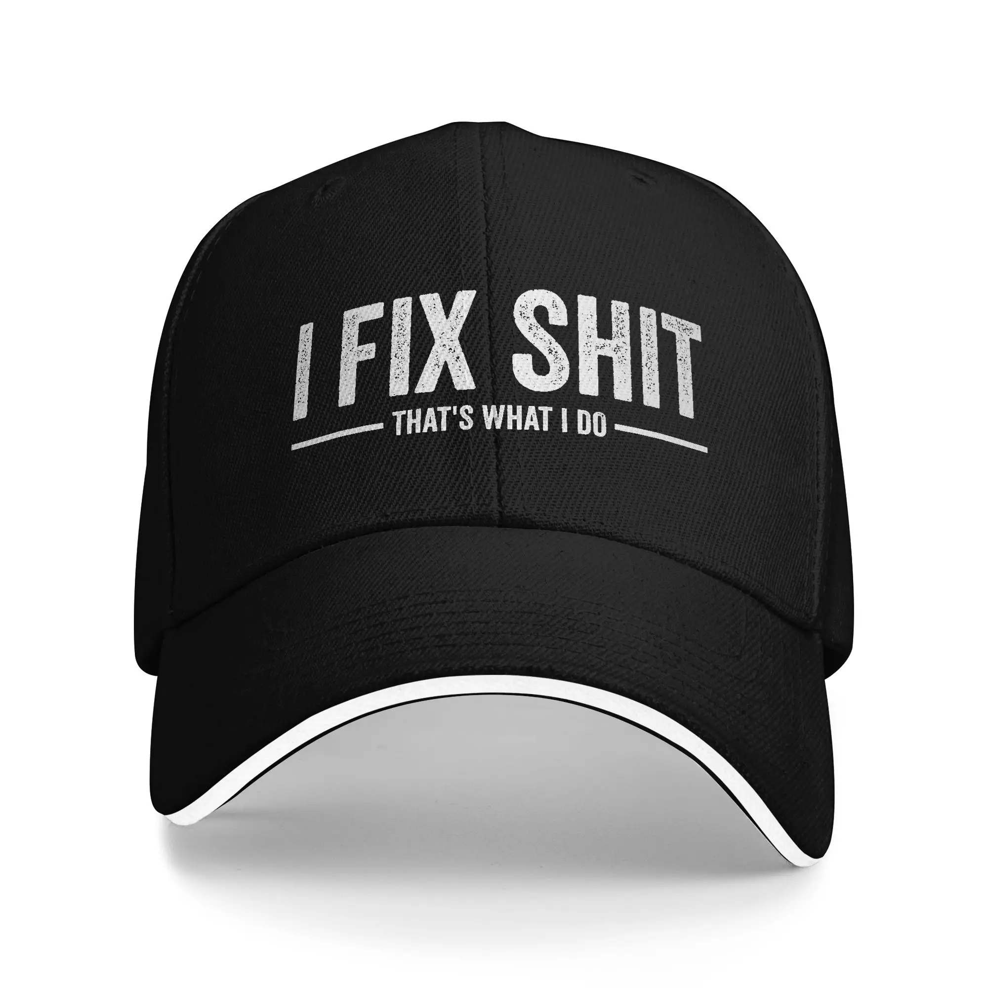 I Fix Shit That‘s What I Do Handyman Repair Work Sun Baseball Cap  Summer y2k Cool Trucker Hat For Men Adult Hippie Snapback Cap