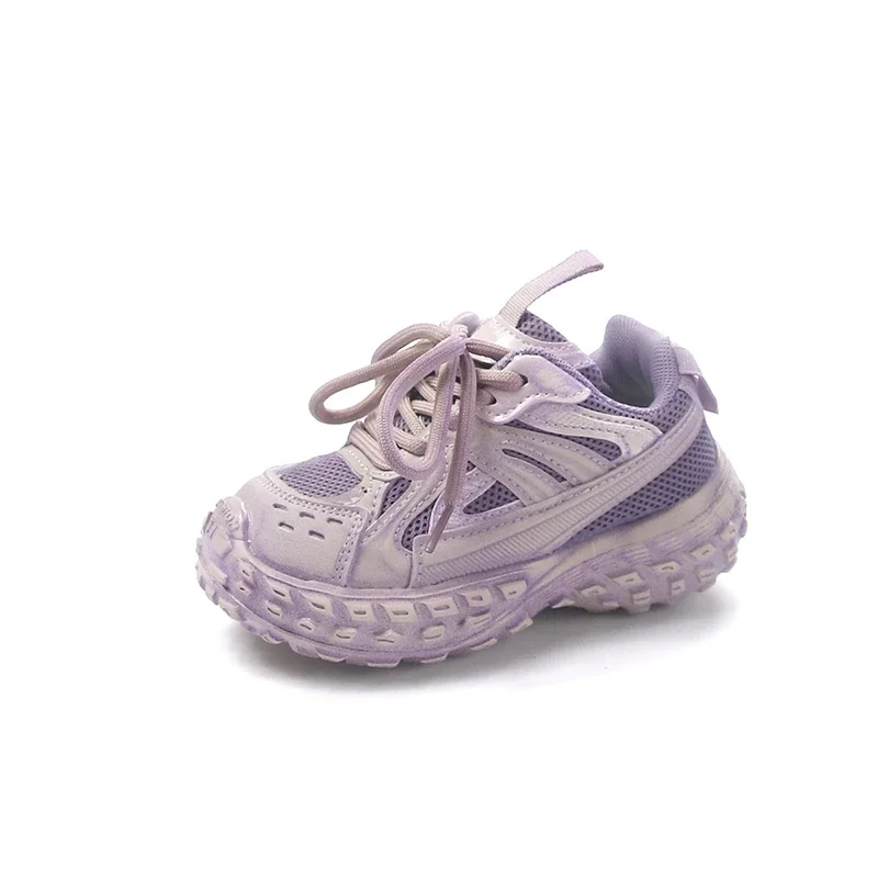 Chaussures de course antidérapantes pour enfants, baskets en maille respirante pour garçons et filles, nouvelle collection printemps-automne 2025, chaussures de sport pour enfants, fond épais et souple