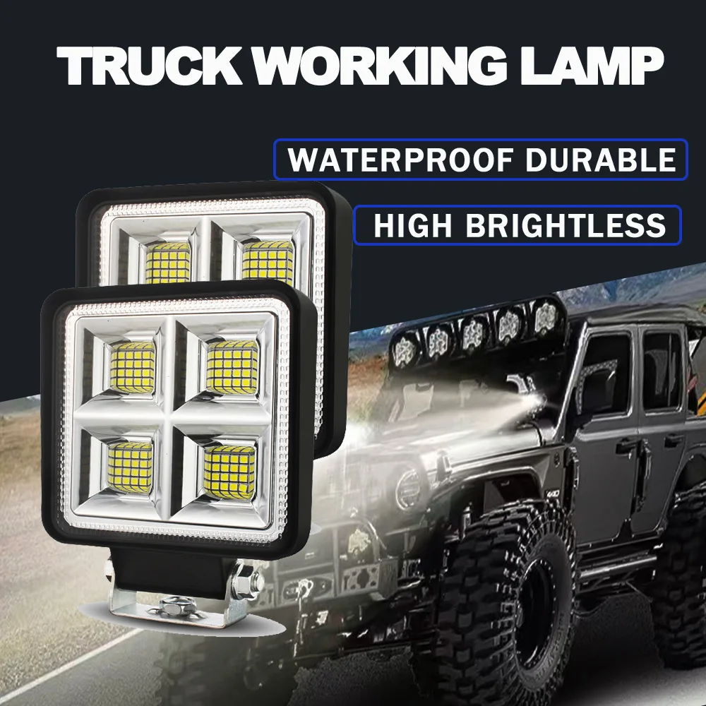 LED 스포트라이트 프론트 스포일러 192W 12V 24V 64Led 작업 조명 트랙터 자동차 차량 4x4 오프로드 Barra 작업 운전 라이트 썸네일 2