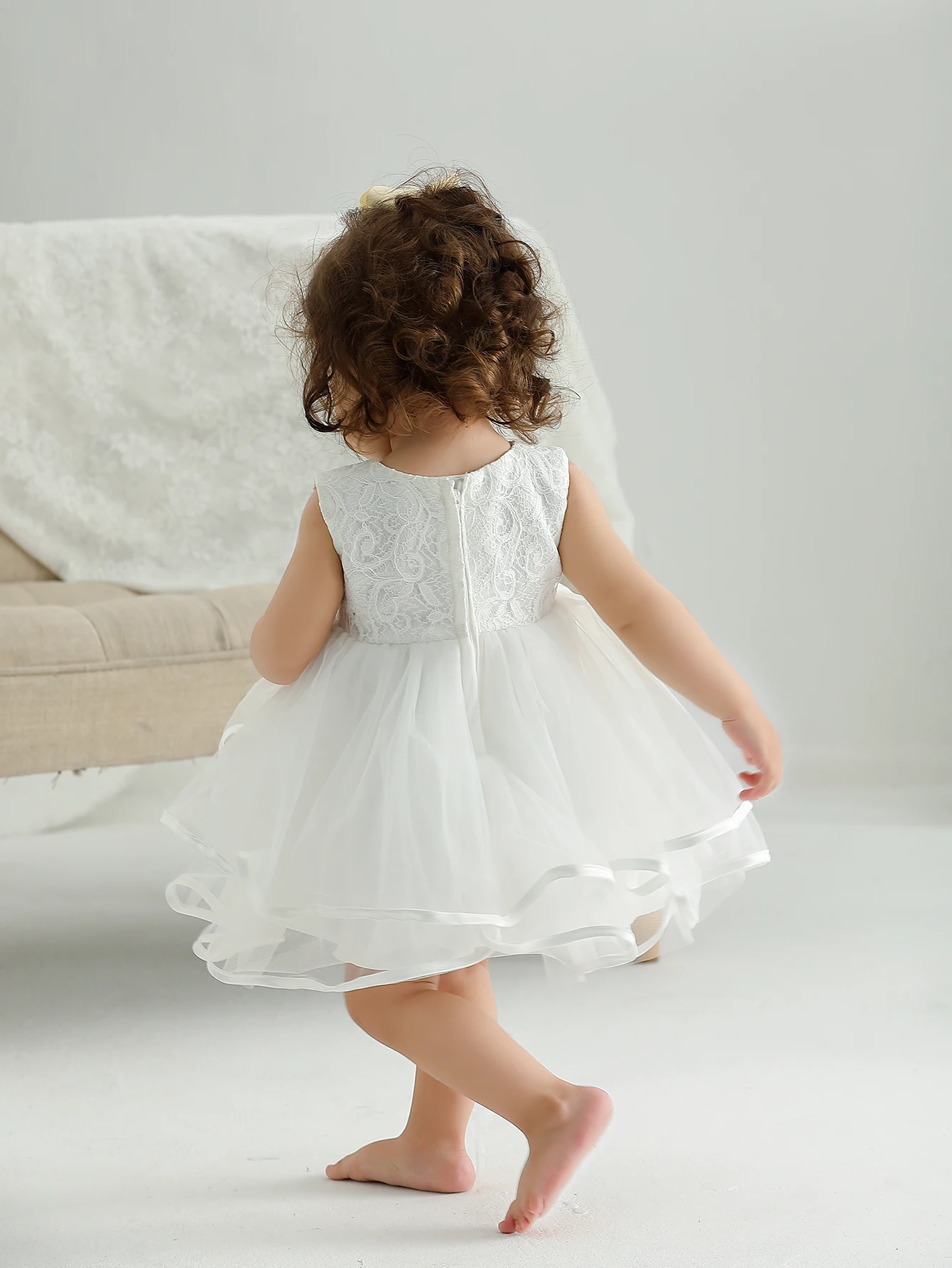 Girls Birthday Party Dresses Lace Frock Design kids Beautiful Baby Baptism Dresses