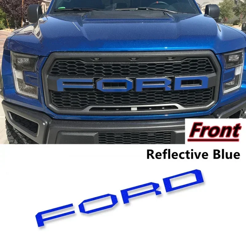 Car Styling Front Grille Emblem Sticker for Ford Letters F150 2017 2018 Auto Rear Trunk Badge Cover Decoration Auto Accessories