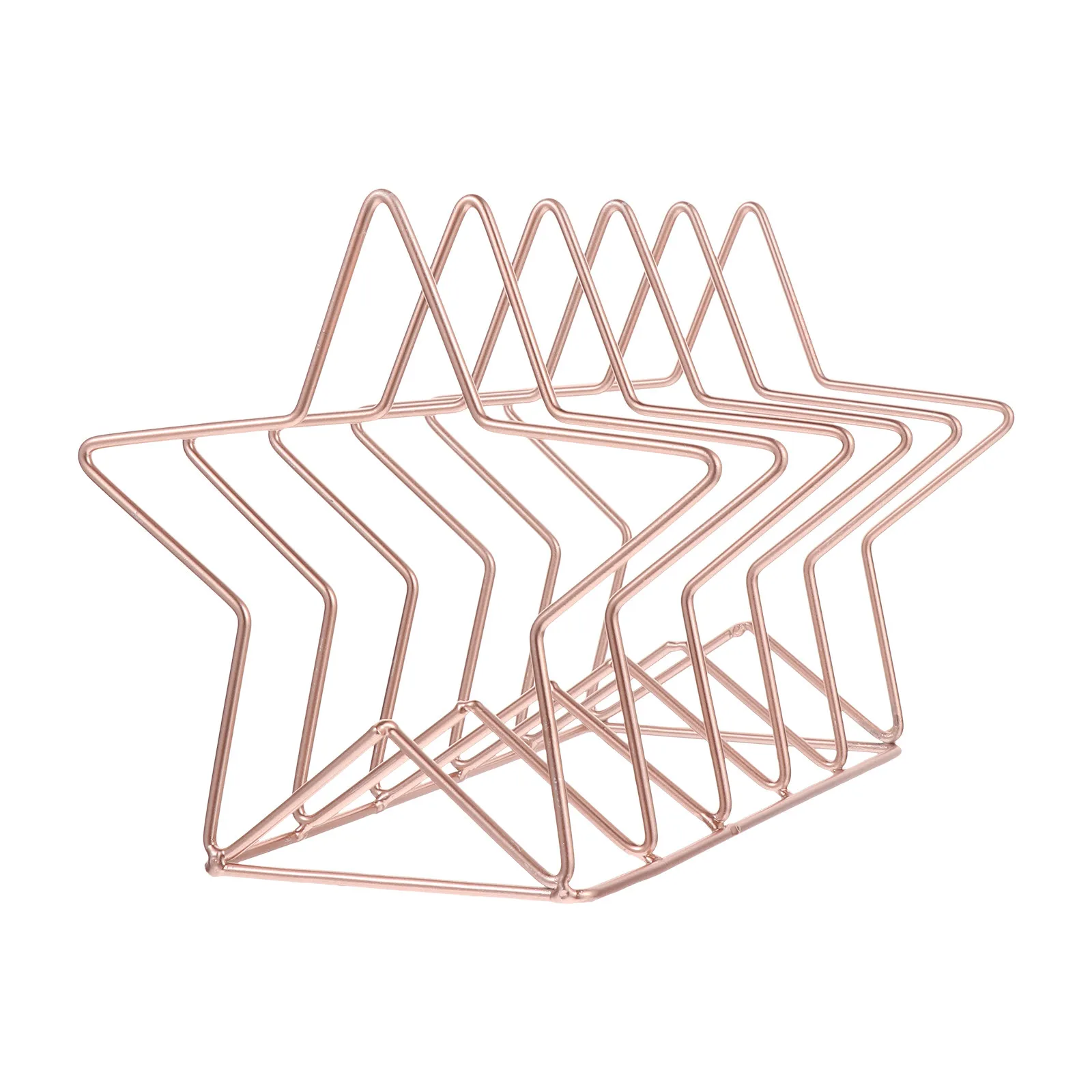 

1Pcs Star Shape Metal Bookshelf Iron Wire Bookend for Desk Organizer Magazine Holder Storage Rack Home Office Decoration Display
