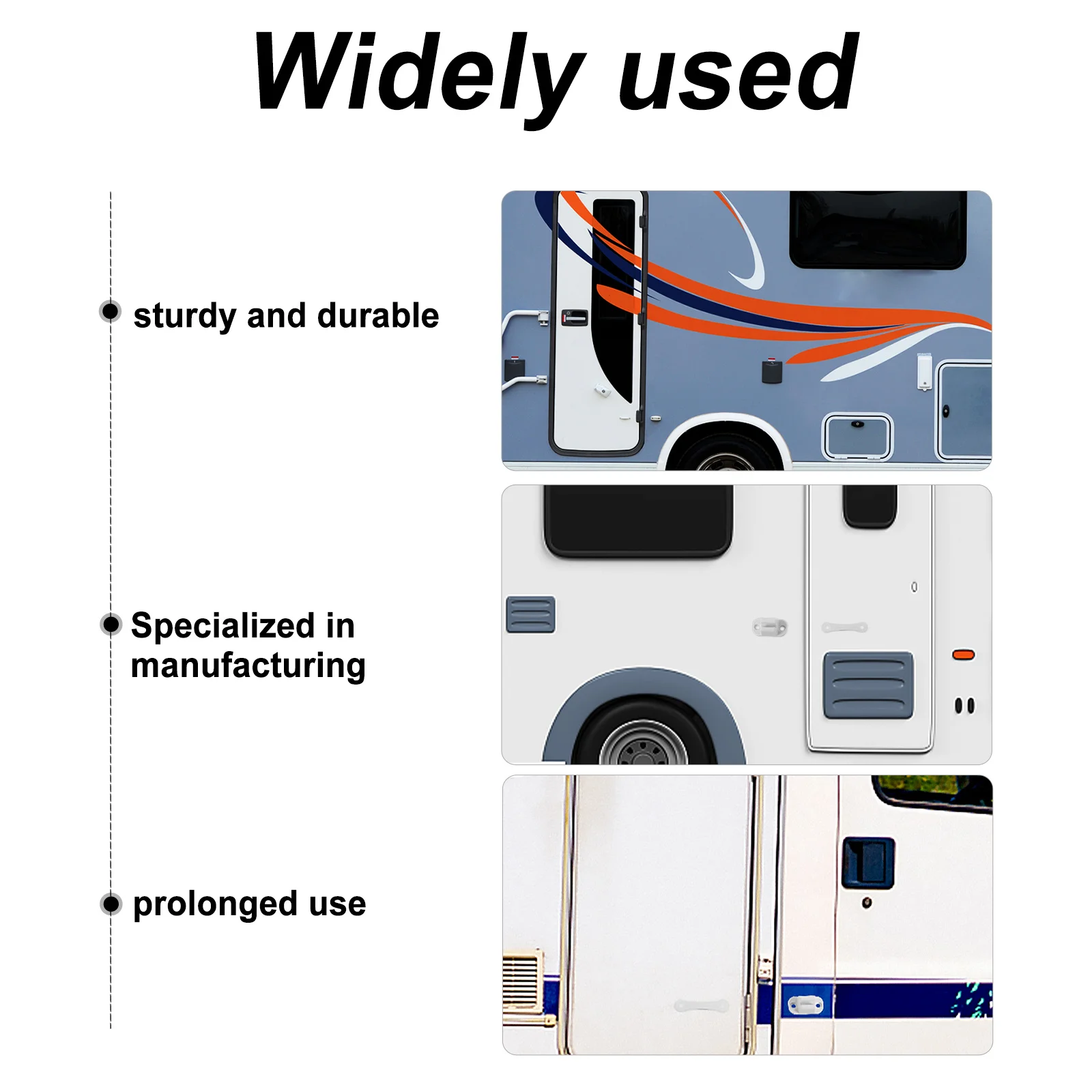 

2Pcs Nylon Door Retainer T Shape Door Stop Easy Install Durable White for Motorhome Boat Entry Exterior