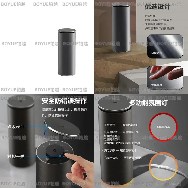 Waterless Aroma Diffuser Pure Essential Oil Air Pump Scent Machine for Home Bedroom Living Room Fragrance Dispenser Device