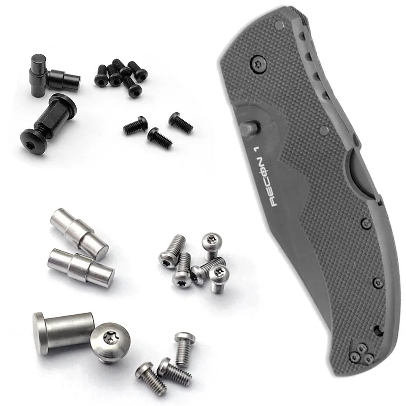 CNC 1 Full Set of Knife Stainless Steel Screw Spindle Nail For ColdSteel Recon1 Knife DIY Knife Handle Material Screws