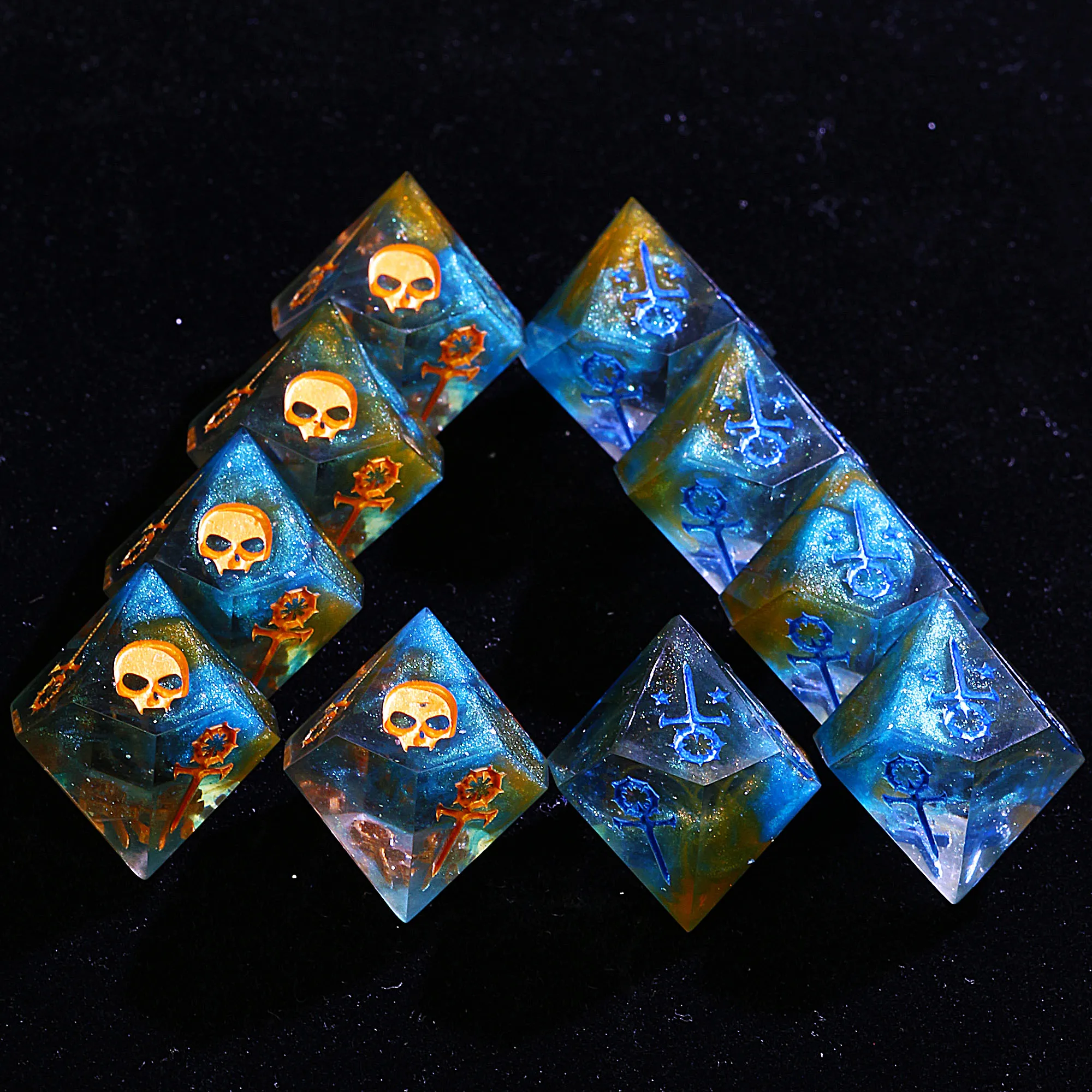 

15 Polyhedral Resin Sabbat Dice Set VtM WoD Pandemonium