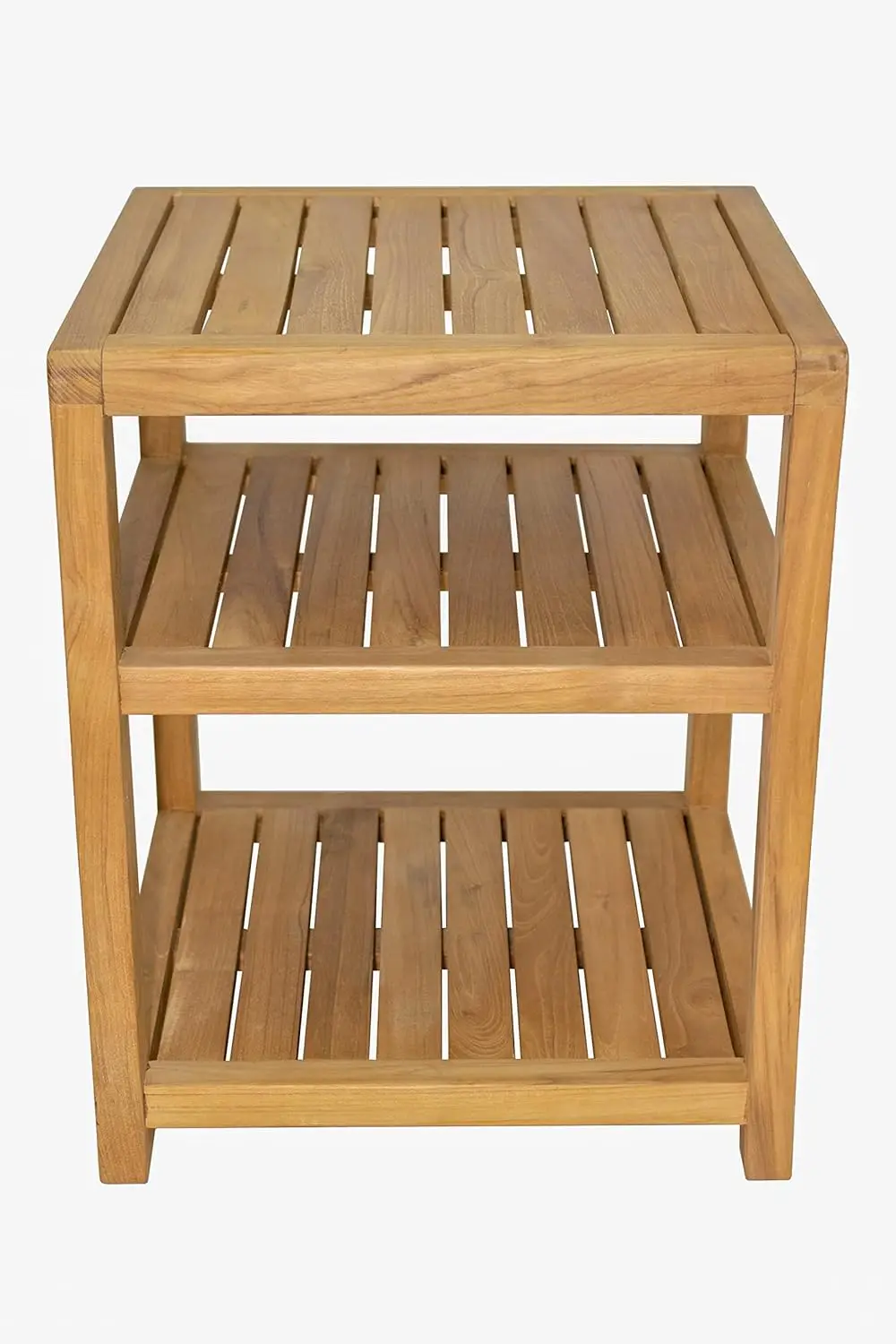 Wood Shower And Spa Bench With Shelf, Indoor And Outdoor Use (Under Sink Storage Bench) - 14""