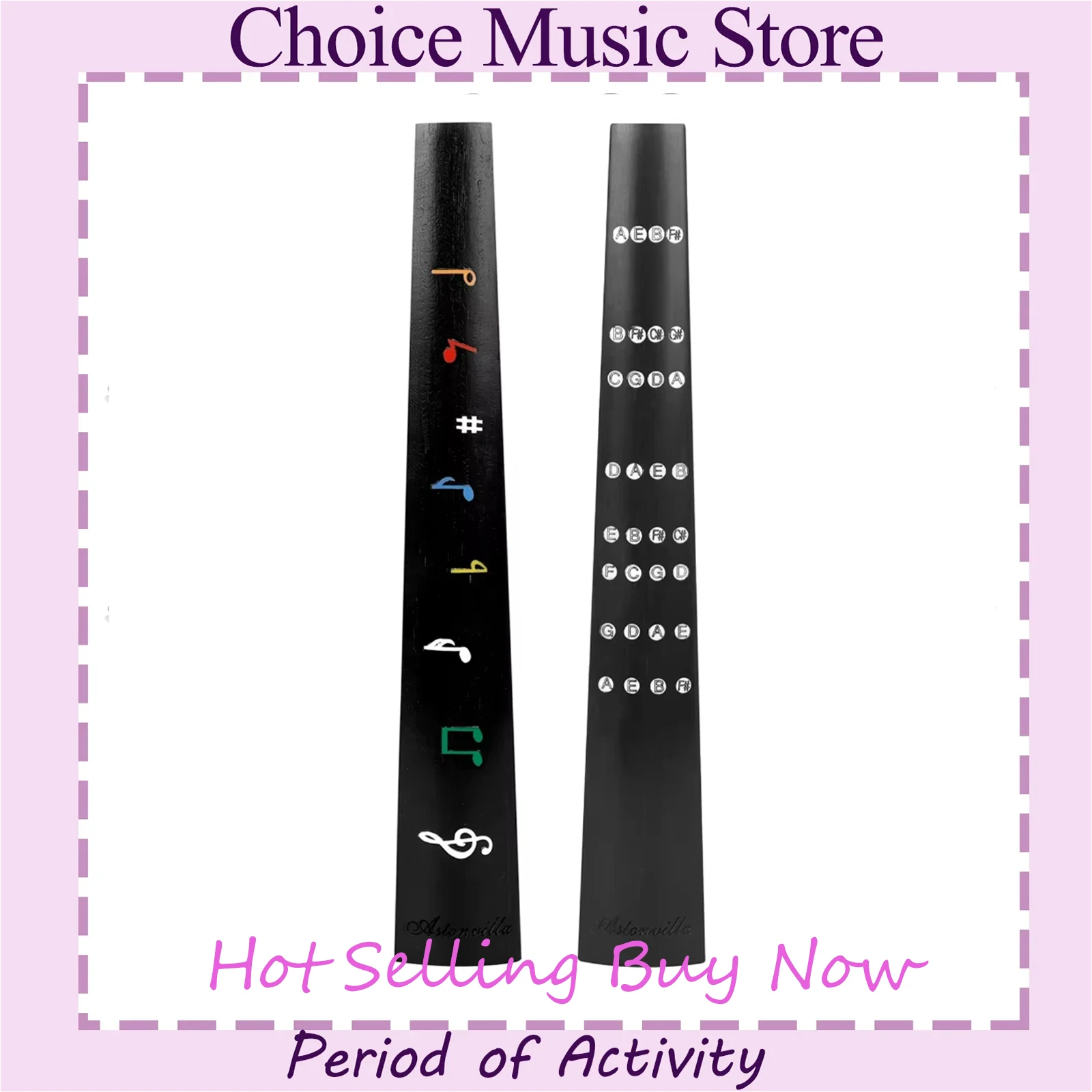 أستون فيلا 4/4 لوحة أصابع الكمان الأبنوس مع مقياس موسيقي اليدوية خشب متين كمان فريتس ملحقات الآلات الوترية