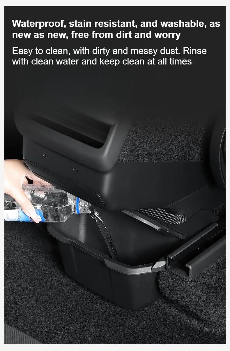 Für Tesla Model YL Sechs Sitze 2026 2025 Armlehnenboxen Aufbewahrungsboxen Auto-Heckabfalleimer Organizer Auto-Innenausstattung TP – Detail 14