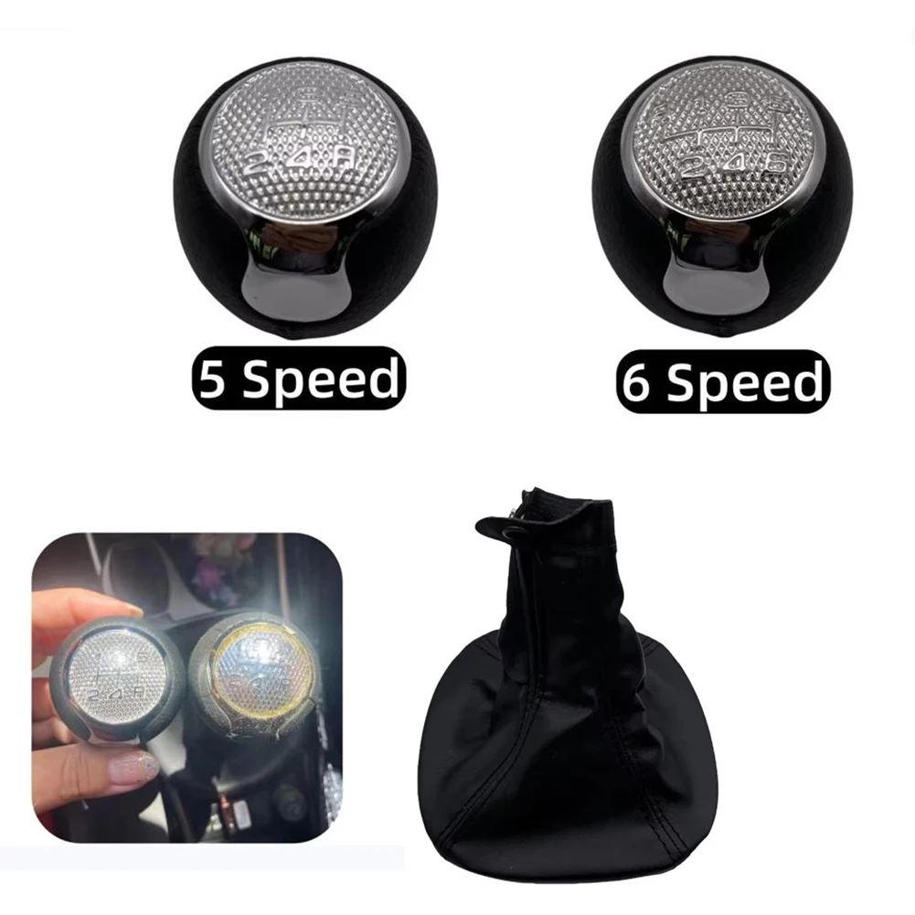 

For Alfa Romeo FOR Mito 955 2008-2018 5/6 Speed Manual Gear Shift Lever Knob And Dust Cover Kit OEM 156088073,55344848