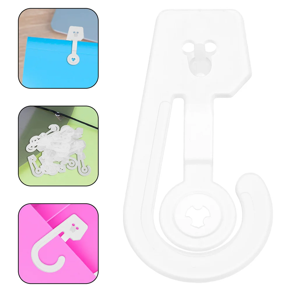 

300 Pcs Document Holder Hook Display Hooks for Bags Hanger Clips Plastic Hangers
