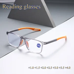 Anti-blue Light Reading Glasses Ultralight TR90 Sport Presbyopia Eyeglasses Women Men Far Sight Optical Eyewear Diopters To +4.0
