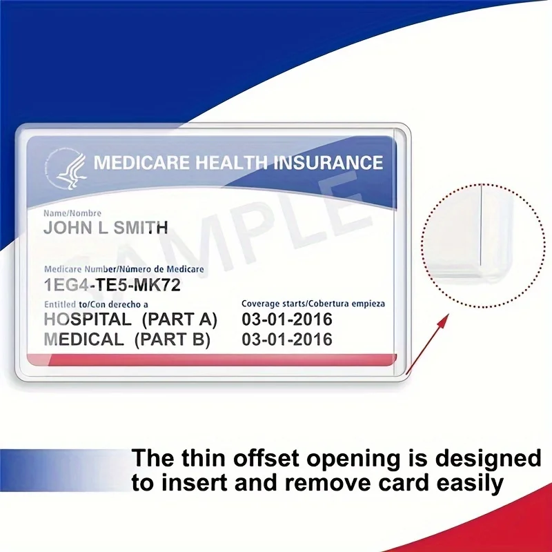 10 pieces of transparent PVC card protective cover - waterproof and durable, credit card and ID card cover