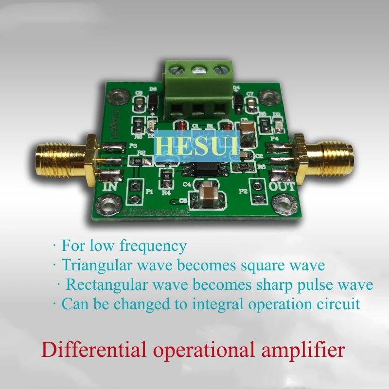 Low frequency signal waveform of the analog integrated operational amplifier module can be changed into a differential opera