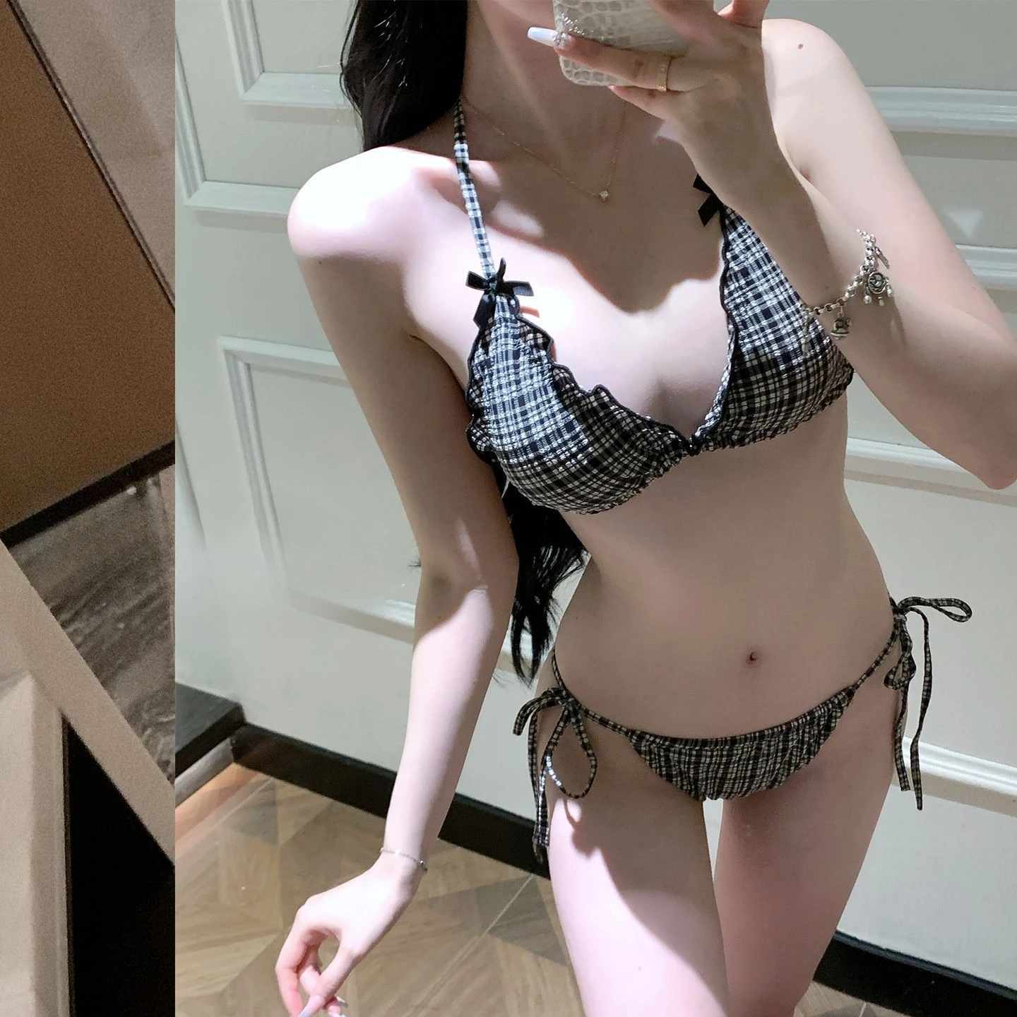 2026 Women's Beach Holiday High Waisted Halter Bikini Set 2 Piece Swimsuit Push Up Sexy Bohemian Holiday view 5