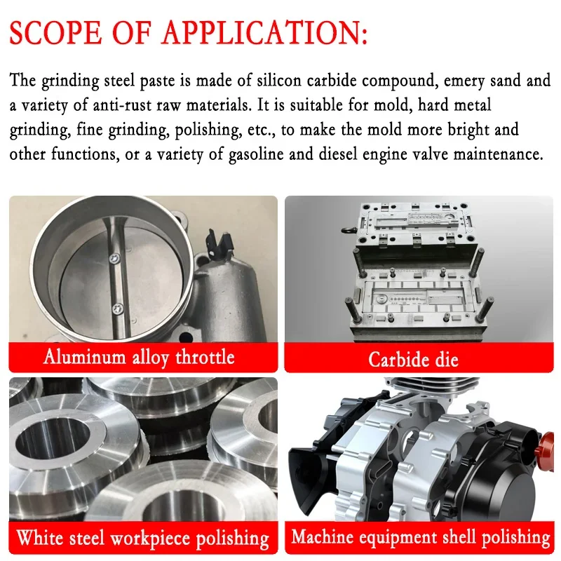 500g Nhking Carborundum Steel Sanding Paste Grinding Compound Engine Cylinder Grinding Paste 362 360fine