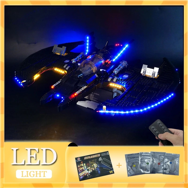 Kit de luz LED DIY RC para LEGO 76161 Batwing, juego de bloques de construcción, solo luz LED, sin modelo de bloques