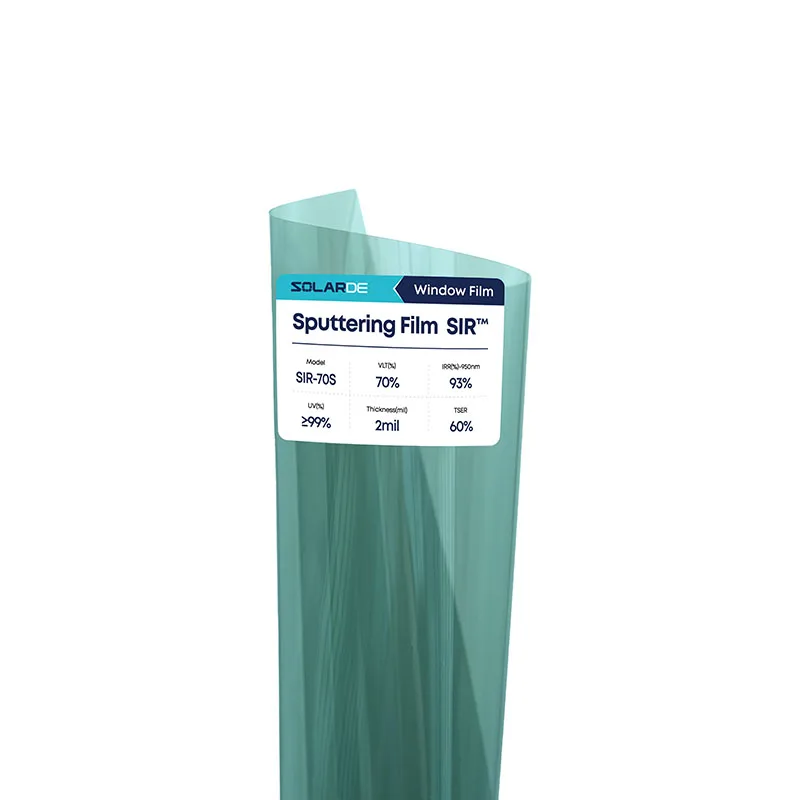 

Solarde 70% VLT Anti UV Heat Insulation Window Film 2ply Magnetron Sputtering Solar Car Tinted Film Window Tint Film