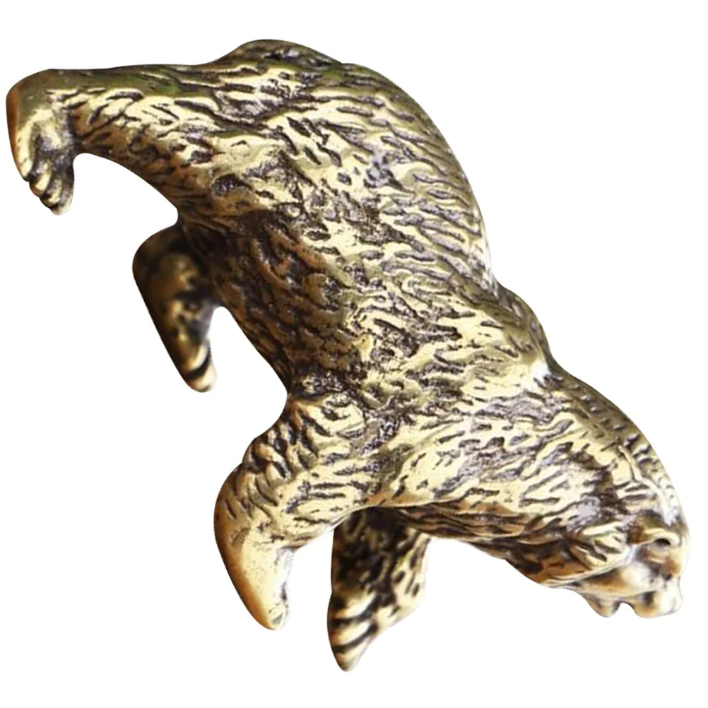 

Polar Bear Ornaments Decorative Adornment Desk Pretty Vintage Animal Sculpture Brass
