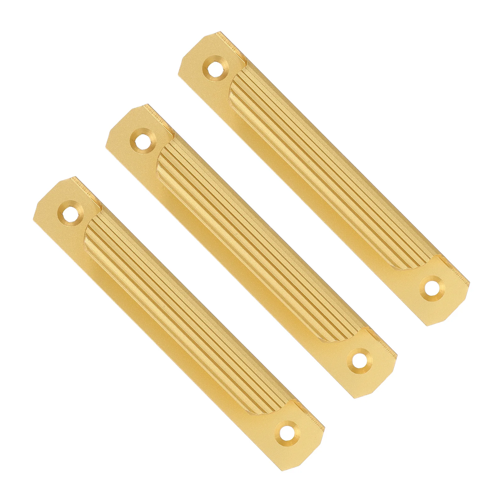 

3pcs Aluminum Alloy Cabinet Handle Lightweight Scratch Resistant Modern Design For Sliding Doors Wardrobe Kitchen Bathroom