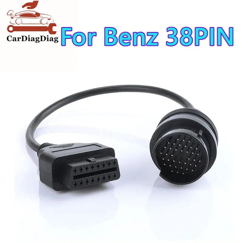 Diagnostic Cable For BENZ 38PIN Male TO OBD OBD2 16Pin Female Connector for MB 38 Pin Car Cable For Old Vehicles