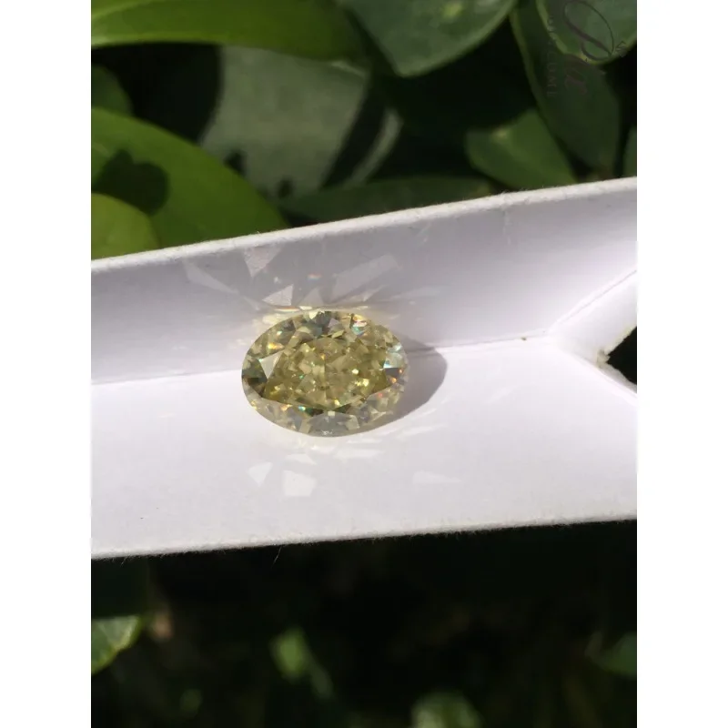 

Holycome Crushed Ice Hybrid Oval Cut Moissanite 4x6-9x13mm Canary Yellow VVS1 Supplier Moissanite Diamond Test Positive