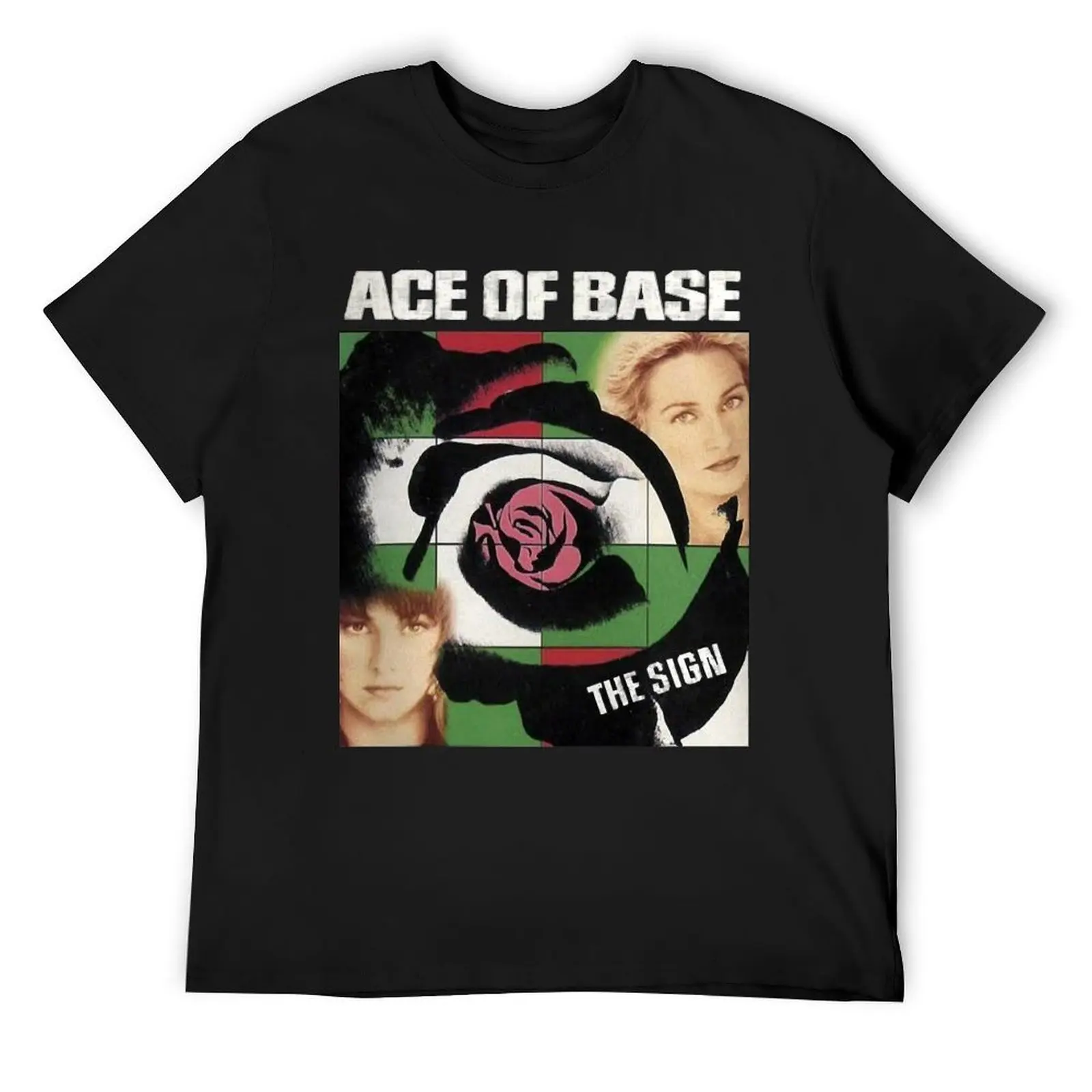 blackwhitereddesign pop rock heavy metal country band ace of base Classic T-Shirt summer tops fitted t shirts for men