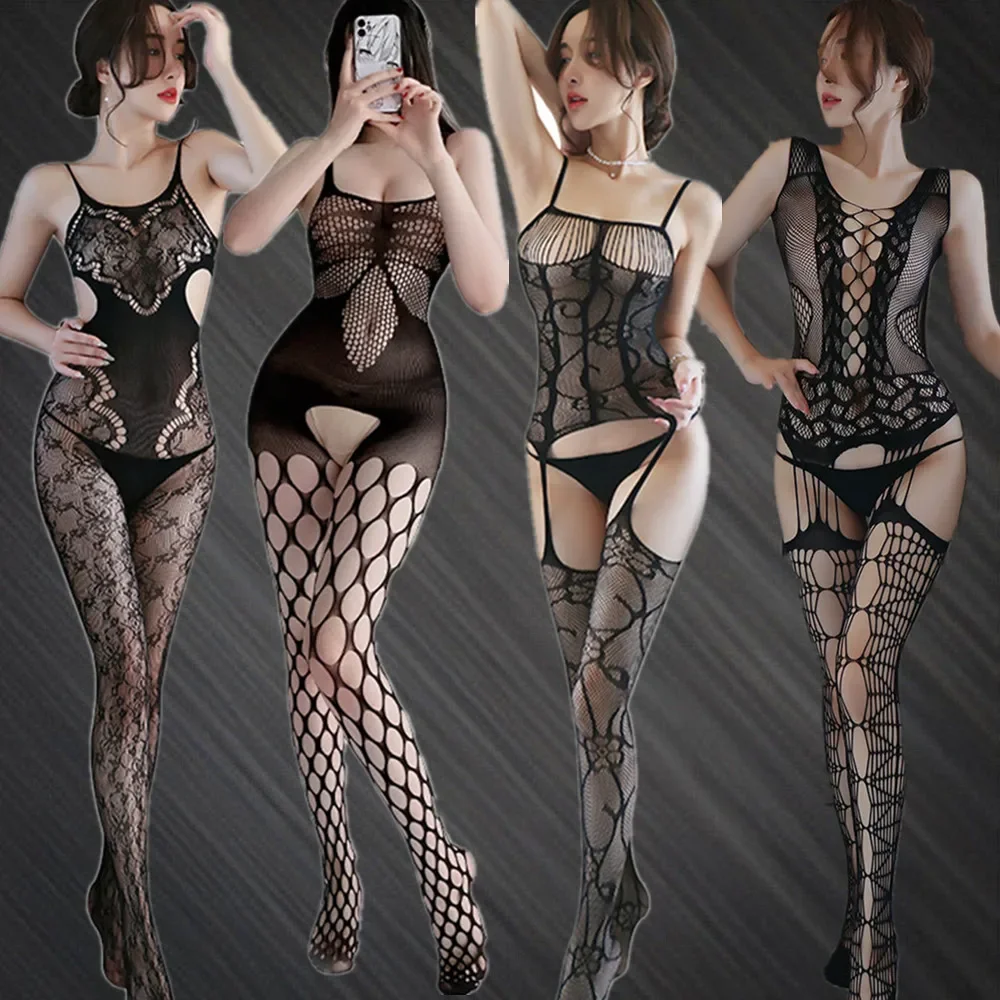 

Teddy hot sexy lingerie women black full bodystockings open crotch erotic underwear lenceria hot caliente porno bodysuit hose