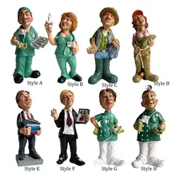 Human Crafts Ornament Person Sculpture Worker Figurine Resin Figure Statue for Countertop Family Office Living Room Entrance