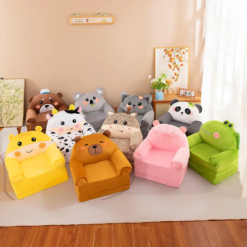 

Home children's folding cartoon small sofa, cartoon animal giraffe baby, kindergarten lazy learning chair