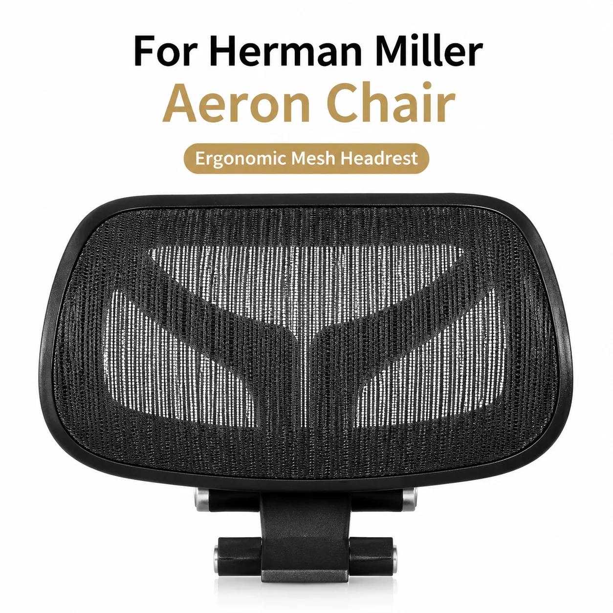 New Headrest for Herman Miller Aeron Remastered Chair Black/Graphite, Adjustable Headrest Only, Chair Not Included