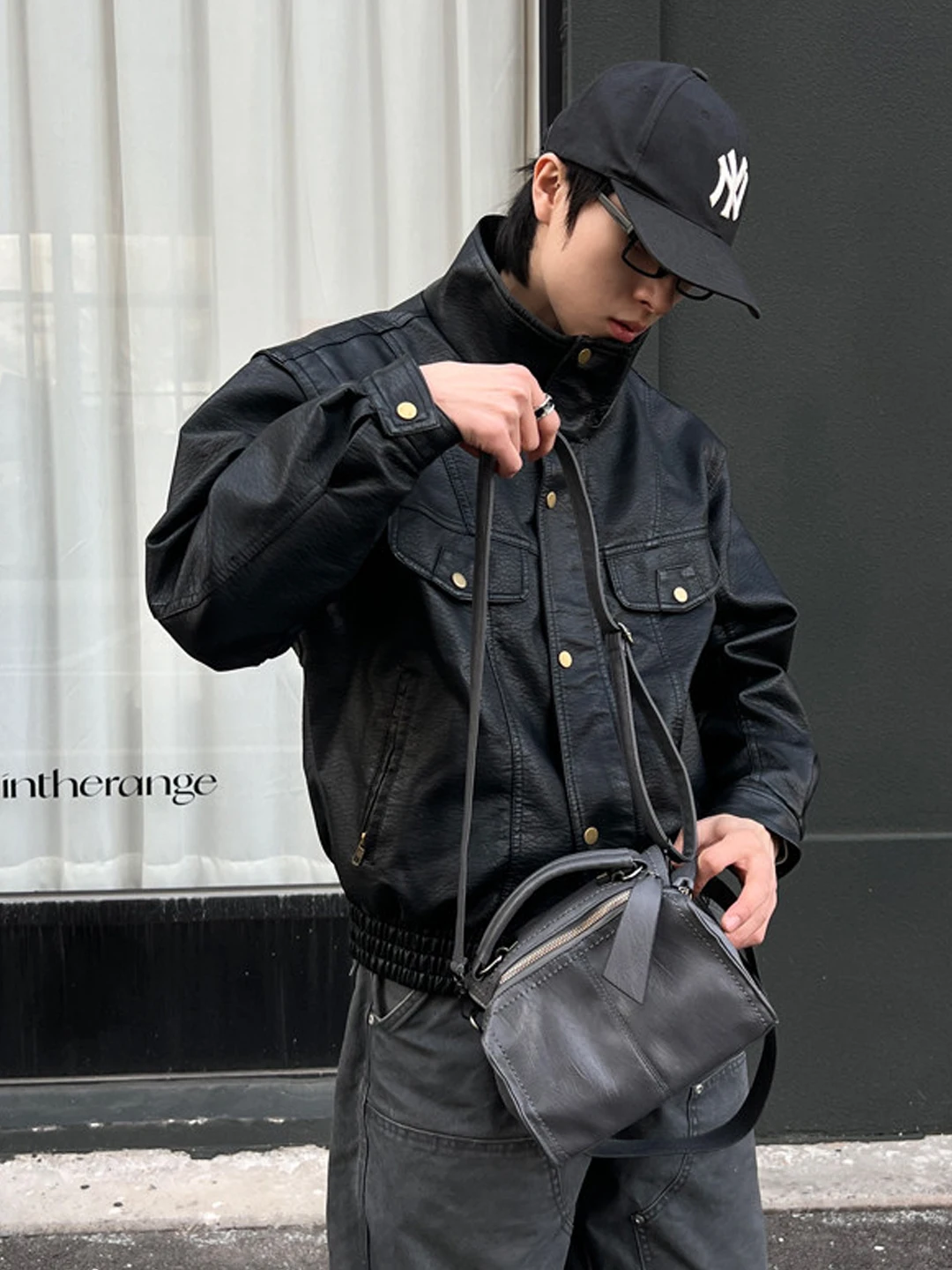 NIN  Design Underarm Pillow Bag Casual Fashion Street Ins Small Bag Dark Series Mobile Phone Bag Youth Crossbody Bag