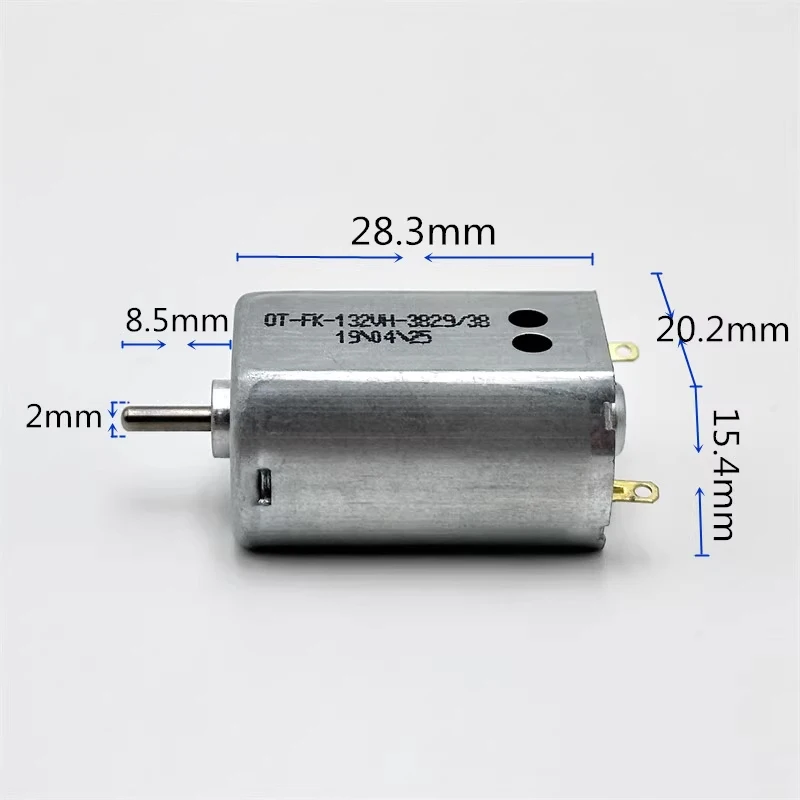 

FK-132VH-3829 Mini 132 Motor DC 3V 3.7V 4.2V 21500RPM High Speed Carbon Brush Strong Magnetic 20mm Motor DIY Hobby Toy Car Boat