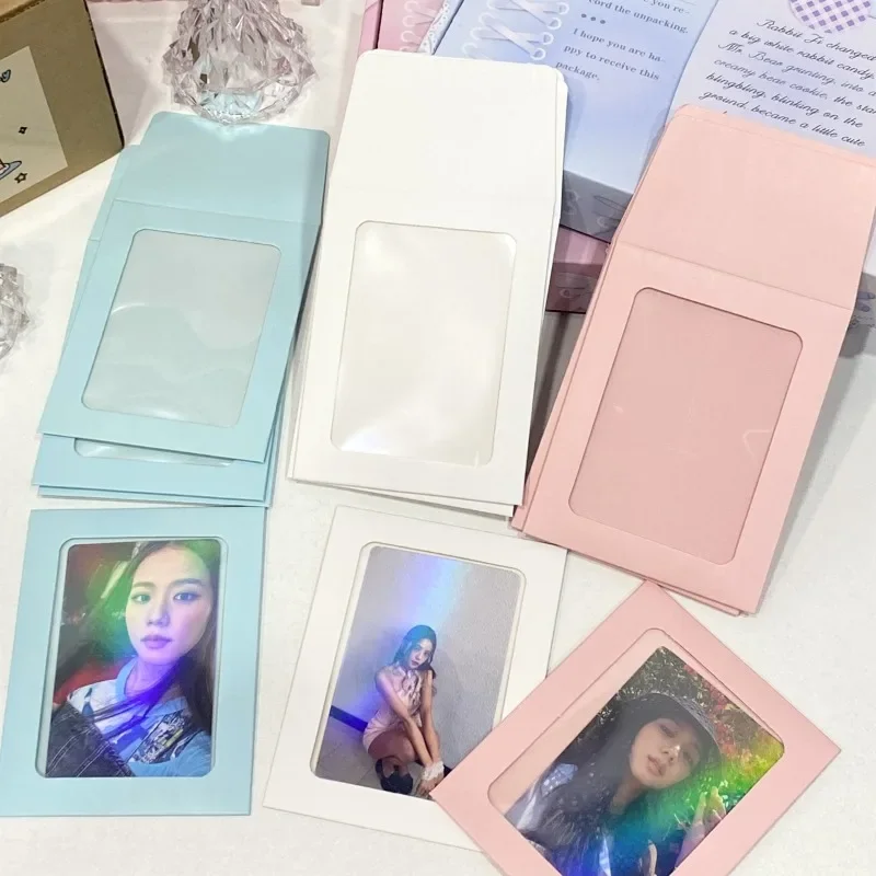 

10pc/set Simplicity Kpop Idol Photocard Holder Macaroon Color Series Korean Chic Picture Card Protector DIY Decor Packing Letter