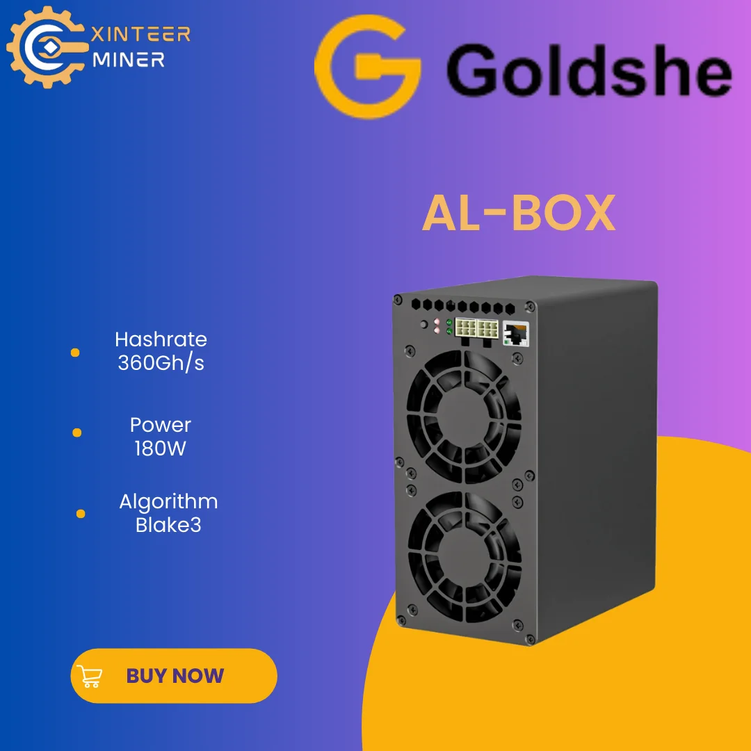 New Goldshell AL BOX 360Gh/s 18W,Model AL-BOX from Goldshell mining Blake3 algorithm with a maximum hashrate of 360Gh/s