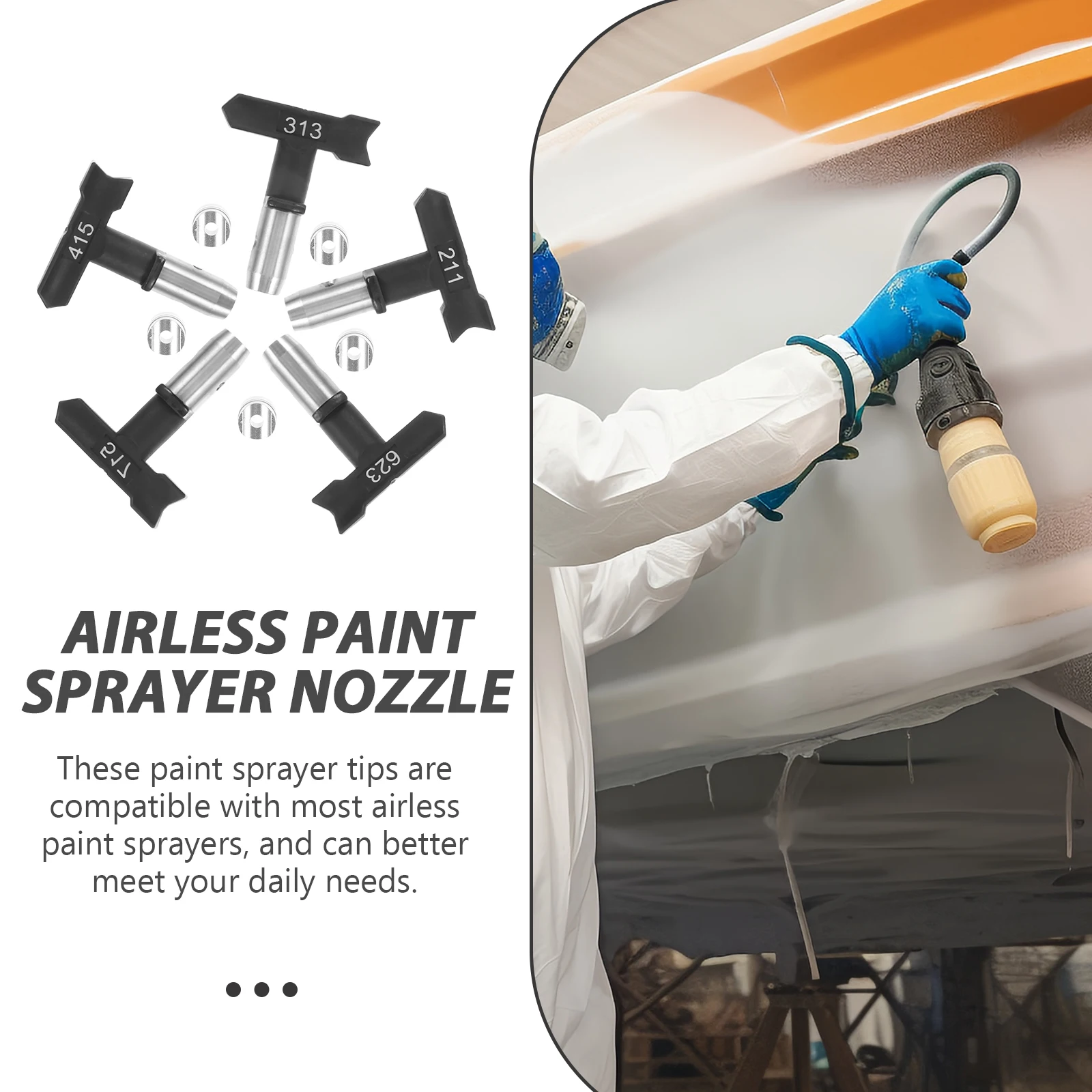 

5 шт. насадки для пистолета-распылителя, распылитель краски, безвоздушные распылители, набор насадок для распыления, приложение